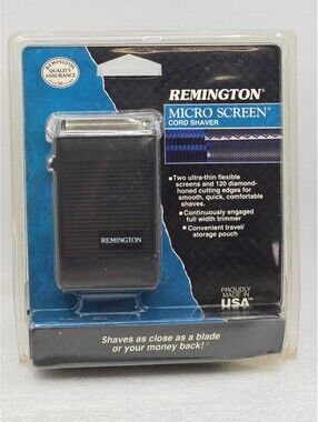 Vintage Remington Micro Screen Cord Shaver XLR-810BP Made In USA NOS